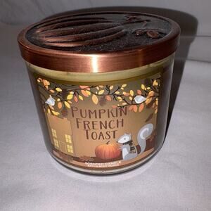 Bath & Body Works PUMPKIN FRENCH TOAST 3-wick 14.5 oz Candle maple spice NEW